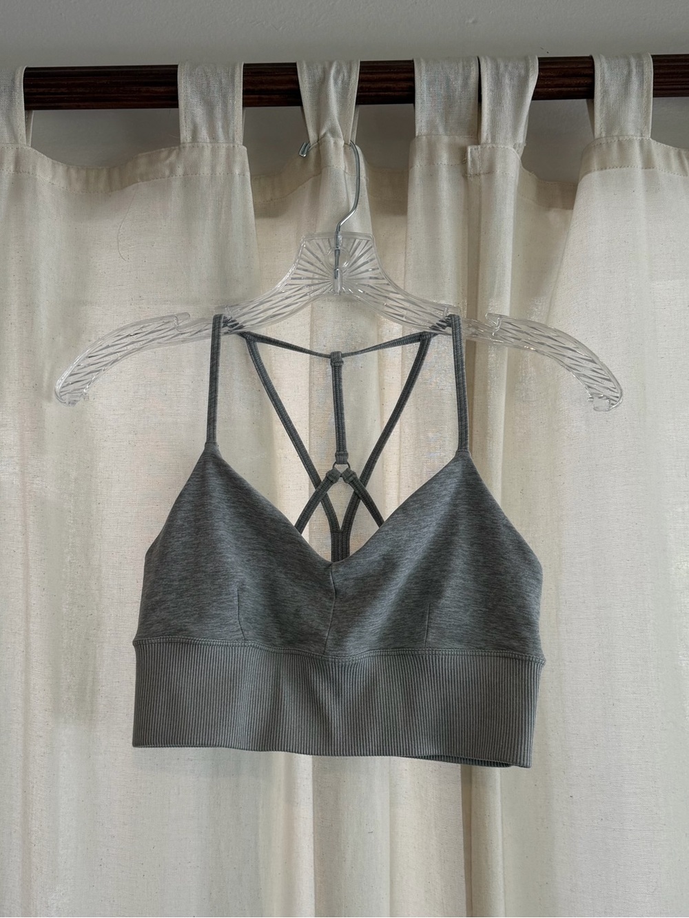ALO Yoga Gray Strappy Bralette Sports Bra